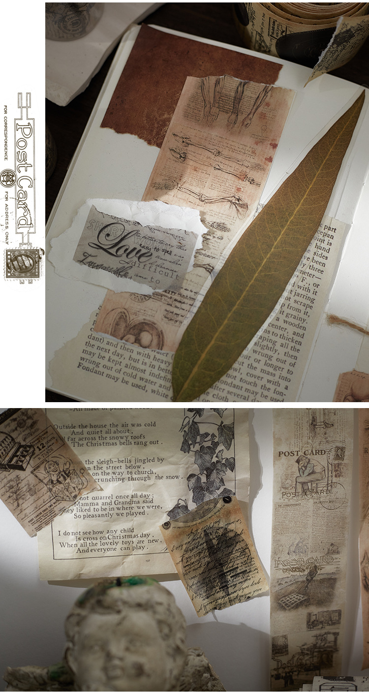 Vintage Poster Washi Tape For Scrapbooking Diy Decorative Stationery Sticker - 14