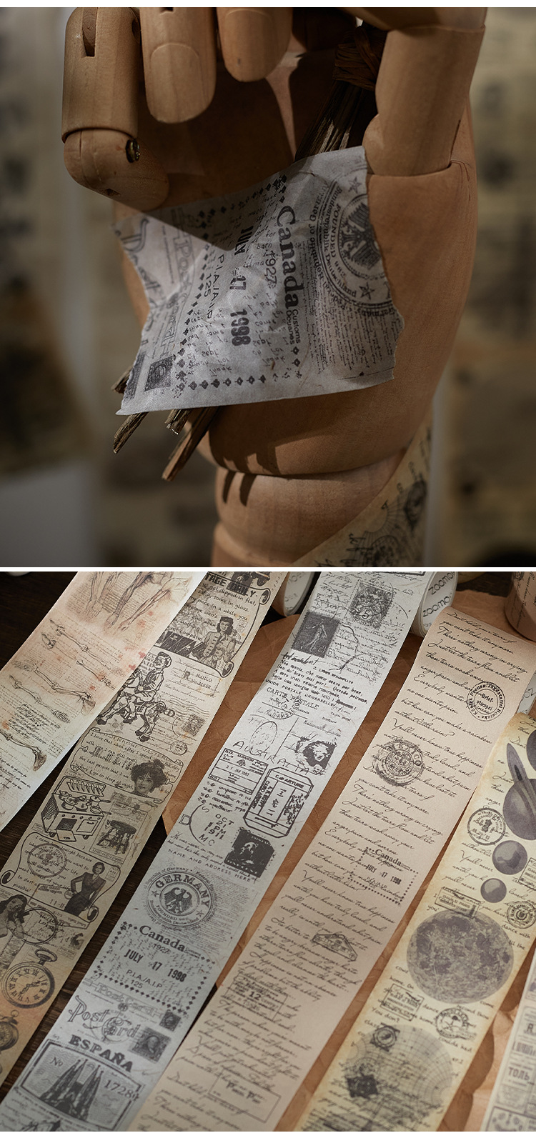 Vintage Poster Washi Tape For Scrapbooking Diy Decorative Stationery Sticker - 16