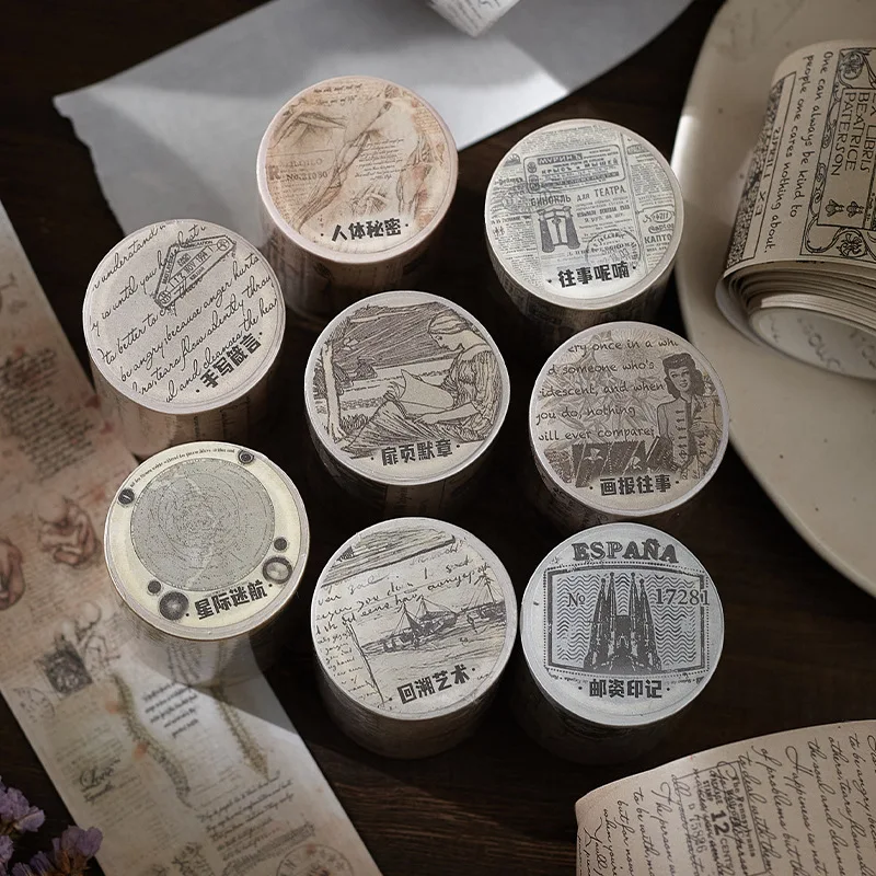 Vintage Poster Washi Tape For Scrapbooking Diy Decorative Stationery Sticker - 2