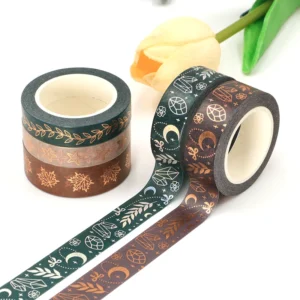 Vintage Maple Leaf Washi Tape For Diy Scrapbooking And Decorative Labeling - 3