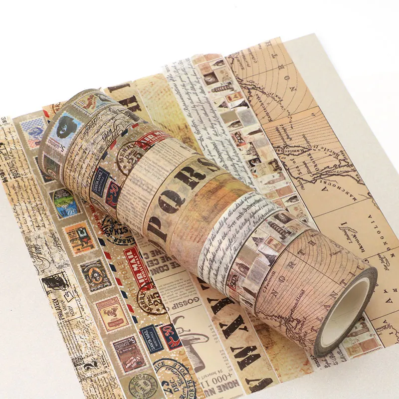 Retro Vintage Map Washi Tape For Diy Scrapbooking Stationery Decor - 2