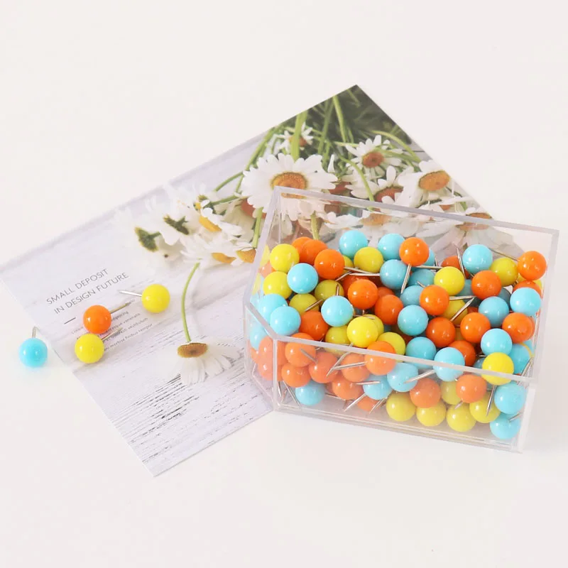 Colorful Decorative Push Pins 120pcs Tutu Office Stationery Cork Board Thumbtacks - 3