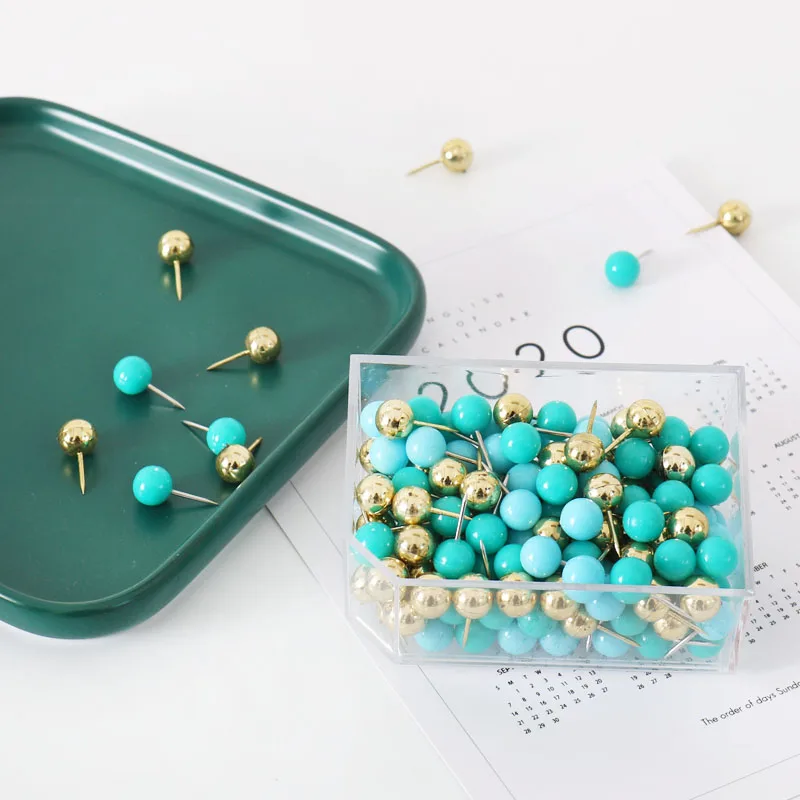 Colorful Decorative Push Pins 120pcs Tutu Office Stationery Cork Board Thumbtacks - 2