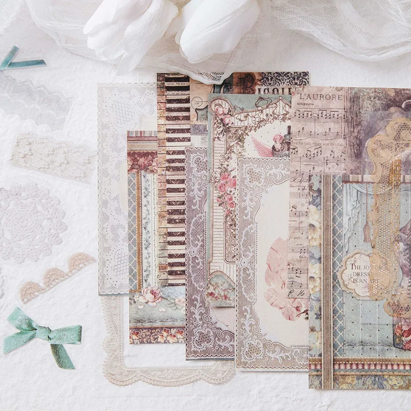 Antique Lace Ballet Themed Decorative Stickers Set 30 Pieces - 3