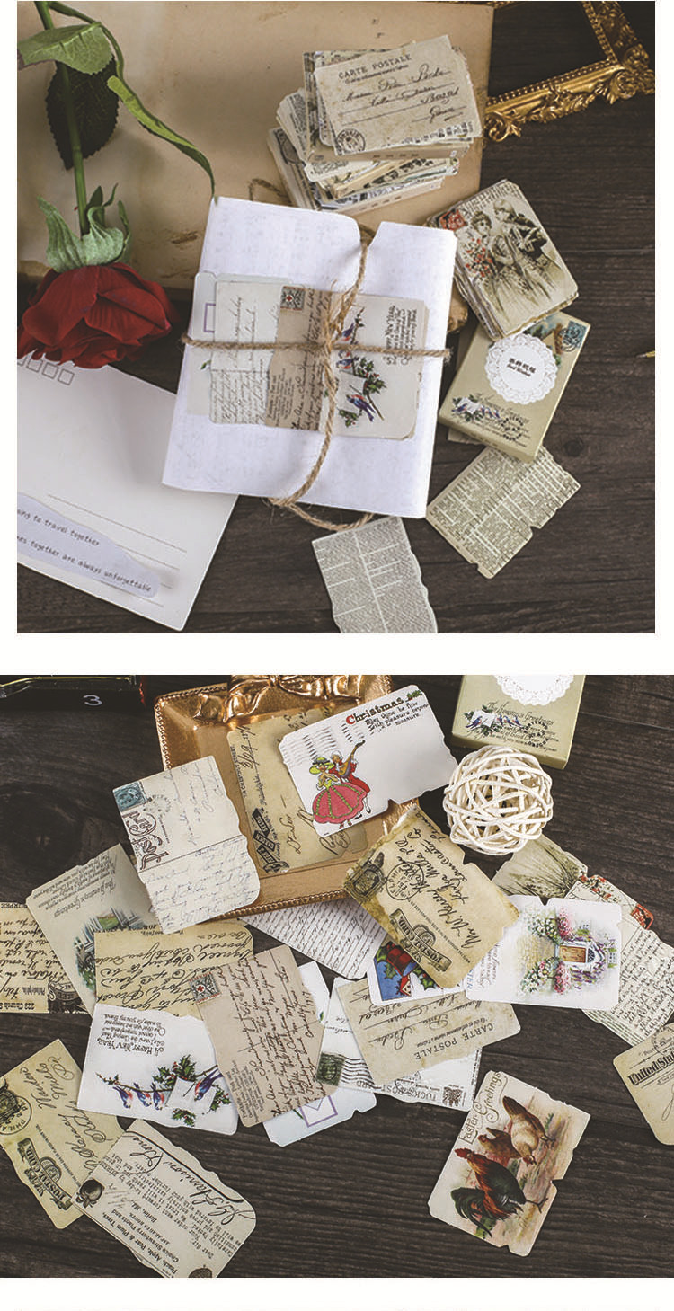 Vintage Newspaperstyle Scrapbooking Decorative Stickers Set 24pcs - 11