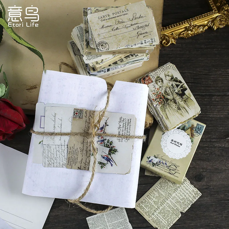 Vintage Newspaperstyle Scrapbooking Decorative Stickers Set 24pcs - 3