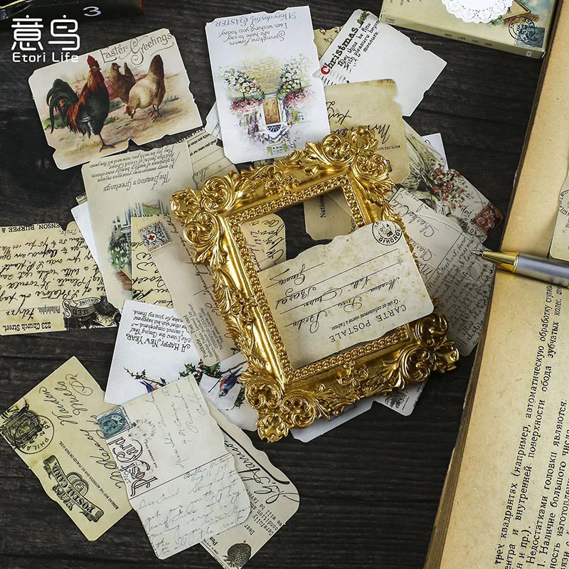 Vintage Newspaperstyle Scrapbooking Decorative Stickers Set 24pcs - 4