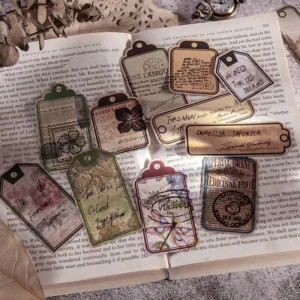 Vintage World Map Flower Stickers For Scrapbooking 40 Pieces Pack - 4