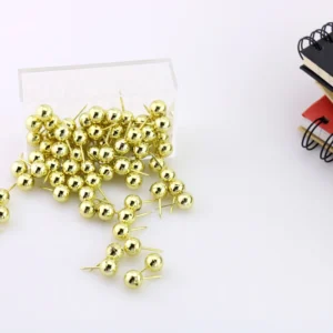 Gold Silver Assorted Push Pins For Map Cork Board 70pcs - 3