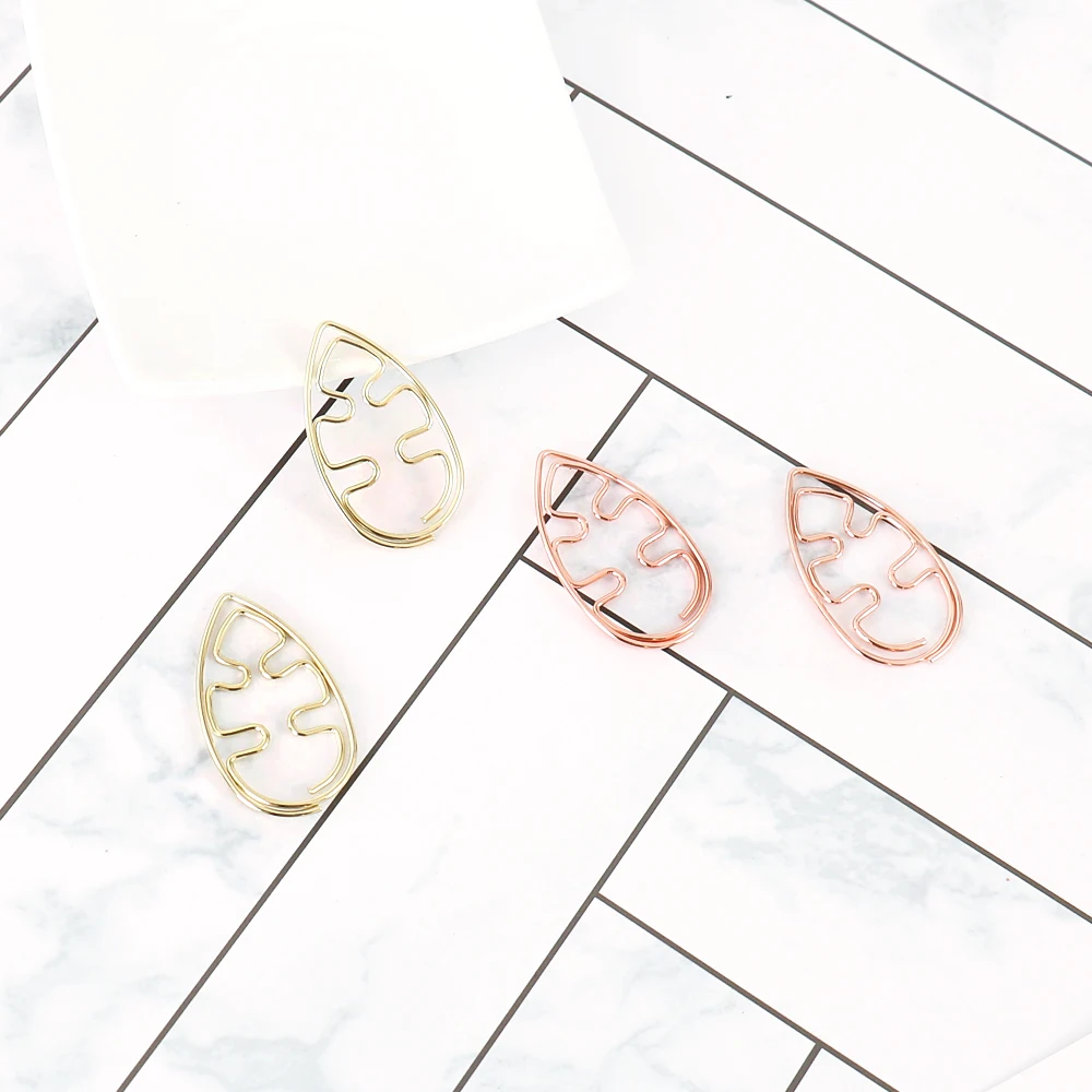 Rose Gold Metal Page Marker Clips Elegant Set 10 Pcs - 2