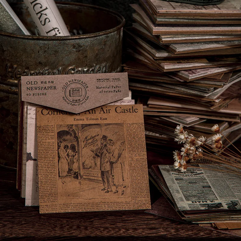 Vintage Antique Newspaper Manuscript Stickers For Scrapbooking And Diary Decor - 2