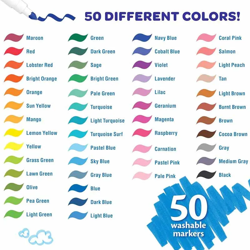 Kids Washable Marker Set For Creative Drawing Coloring - 5