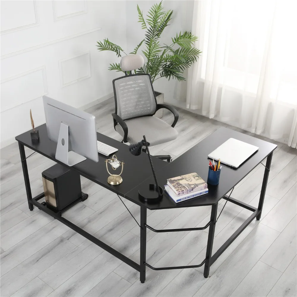 Modern Lshaped Corner Desk For Home Officestudy With Easy Assembly - 1