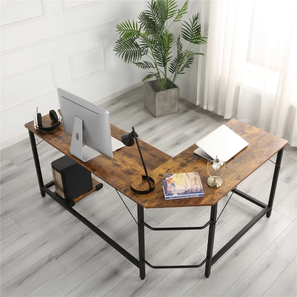 Modern Lshaped Corner Desk For Home Officestudy With Easy Assembly - 6