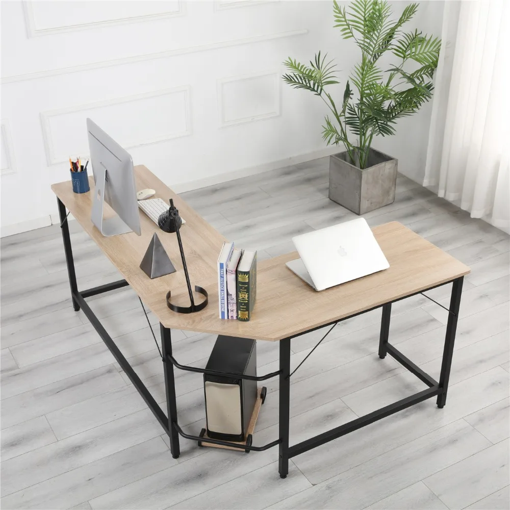 Modern Lshaped Corner Desk For Home Officestudy With Easy Assembly - 5