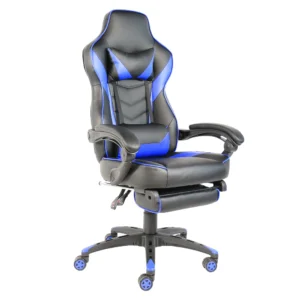 Ergonomic Foldable Racing Gaming Chair With Adjustable Footrest Desk Compatibility - 1